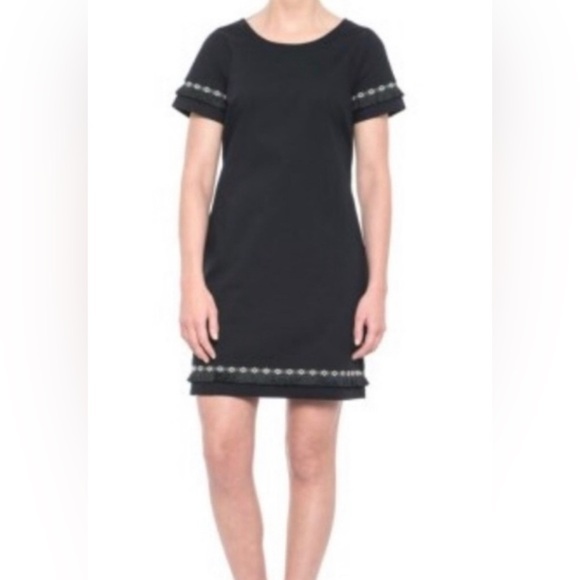 Coercion London Dresses & Skirts - COERCION London Boho Little Black Short Sleeve Dress Women's Size 8